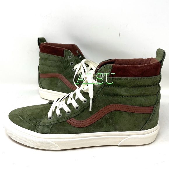 VANS SK8-HI MTE Deep Green Suede Men Sneakers Boot Size VN0A4BV7V40 - Picture 7 of 8